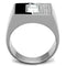 Silver Rings For Men TS388 Rhodium 925 Sterling Silver Ring with Crystal