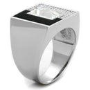 Silver Rings For Men TS388 Rhodium 925 Sterling Silver Ring with Crystal