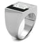 Silver Rings For Men TS388 Rhodium 925 Sterling Silver Ring with Crystal
