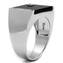 Silver Rings For Men TS459 Rhodium 925 Sterling Silver Ring with Synthetic