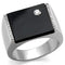 Silver Rings For Men TS459 Rhodium 925 Sterling Silver Ring with Synthetic