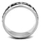 Silver Rings For Women TK2154 Stainless Steel Ring with Epoxy in Jet