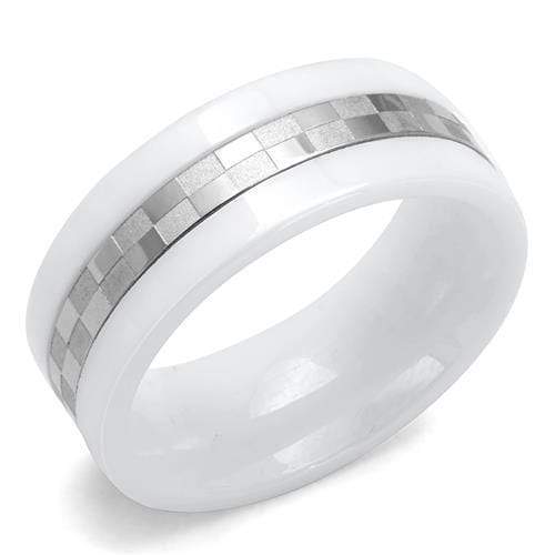 Silver Jewelry Rings Silver Rings For Women TK2403 Stainless Steel Ring with Ceramic Alamode Fashion Jewelry Outlet