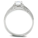 Silver Rings For Women TS454 Rhodium 925 Sterling Silver Ring with CZ