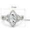 Silver Rings For Women TS457 Rhodium 925 Sterling Silver Ring with CZ