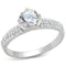 Silver Rings For Women TS458 Rhodium 925 Sterling Silver Ring with CZ