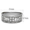 Silver Rings For Women TS460 Rhodium 925 Sterling Silver Ring with CZ