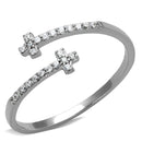 Silver Rings For Women TS463 Rhodium 925 Sterling Silver Ring with CZ