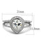 Silver Rings For Women TS465 Rhodium 925 Sterling Silver Ring with CZ