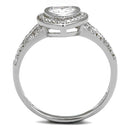Silver Rings For Women TS465 Rhodium 925 Sterling Silver Ring with CZ