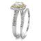 Silver Rings For Women TS467 Reverse Two-Tone 925 Sterling Silver Ring