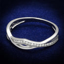 Silver Rings For Women TS471 Rhodium 925 Sterling Silver Ring with CZ