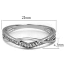 Silver Rings For Women TS471 Rhodium 925 Sterling Silver Ring with CZ