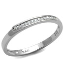 Silver Rings For Women TS472 Rhodium 925 Sterling Silver Ring with CZ