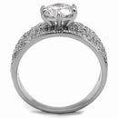 Silver Rings For Women TS473 Rhodium 925 Sterling Silver Ring with CZ