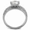 Silver Rings For Women TS473 Rhodium 925 Sterling Silver Ring with CZ