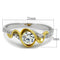 Silver Rings For Women TS475 Reverse Two-Tone 925 Sterling Silver Ring