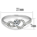 Silver Jewelry Rings Silver Rings For Women TS485 Rhodium 925 Sterling Silver Ring with CZ Alamode Fashion Jewelry Outlet