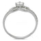 Silver Rings For Women TS485 Rhodium 925 Sterling Silver Ring with CZ