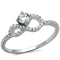 Silver Rings For Women TS485 Rhodium 925 Sterling Silver Ring with CZ