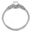 Silver Rings For Women TS486 Rhodium 925 Sterling Silver Ring with CZ