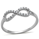 Silver Rings For Women TS487 Rhodium 925 Sterling Silver Ring with CZ