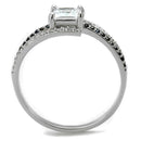 Silver Rings For Women TS488 Rhodium 925 Sterling Silver Ring with CZ