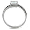 Silver Rings For Women TS488 Rhodium 925 Sterling Silver Ring with CZ