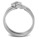 Silver Rings For Women TS491 Rhodium 925 Sterling Silver Ring with CZ
