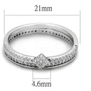 Silver Jewelry Rings Silver Rings For Women TS498 Rhodium 925 Sterling Silver Ring with CZ Alamode Fashion Jewelry Outlet