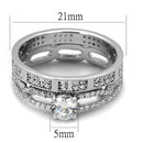 Silver Jewelry Rings Silver Rings For Women TS499 Rhodium 925 Sterling Silver Ring with CZ Alamode Fashion Jewelry Outlet