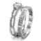 Silver Rings For Women TS499 Rhodium 925 Sterling Silver Ring with CZ