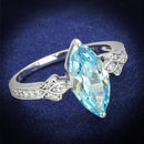 Silver Rings For Women TS502 Rhodium 925 Sterling Silver Ring with CZ