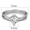 Silver Rings For Women TS504 Rhodium 925 Sterling Silver Ring with CZ