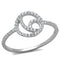 Silver Rings For Women TS519 Rhodium 925 Sterling Silver Ring with CZ