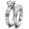 Silver Rings TS520 Rhodium 925 Sterling Silver Ring with AAA Grade CZ