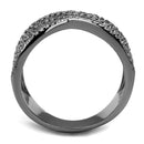 Silver Rings TS522 Ruthenium 925 Sterling Silver Ring with AAA Grade CZ