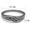 Silver Rings TS524 Ruthenium 925 Sterling Silver Ring with AAA Grade CZ