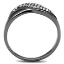 Silver Rings TS524 Ruthenium 925 Sterling Silver Ring with AAA Grade CZ