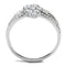 Silver Rings TS528 Rhodium 925 Sterling Silver Ring with AAA Grade CZ