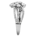 Silver Rings TS528 Rhodium 925 Sterling Silver Ring with AAA Grade CZ