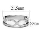 Silver Rings TS540 Rhodium 925 Sterling Silver Ring with AAA Grade CZ