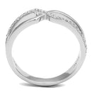 Silver Rings TS540 Rhodium 925 Sterling Silver Ring with AAA Grade CZ