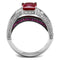 Silver Rings TS545 Rhodium + Ruthenium 925 Sterling Silver Ring in Ruby