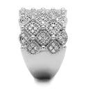 Silver Rings TS546 Rhodium 925 Sterling Silver Ring with AAA Grade CZ