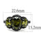 Silver Rings TS547 Ruthenium 925 Sterling Silver Ring in Olivine color