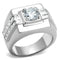 Silver Rings TS553 Rhodium 925 Sterling Silver Ring with AAA Grade CZ