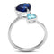 Silver Rings TS554 Rhodium 925 Sterling Silver Ring with Synthetic