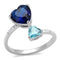 Silver Rings TS554 Rhodium 925 Sterling Silver Ring with Synthetic