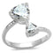 Silver Rings TS556 Rhodium 925 Sterling Silver Ring with AAA Grade CZ